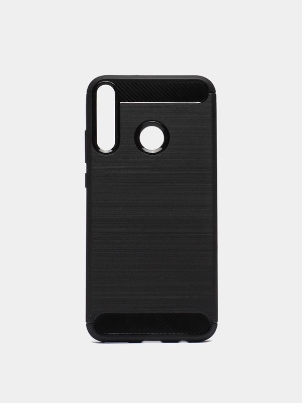 Чехол для Honor 9C / Huawei P40 Lite E / Y7p, имитация вставок под карбон
