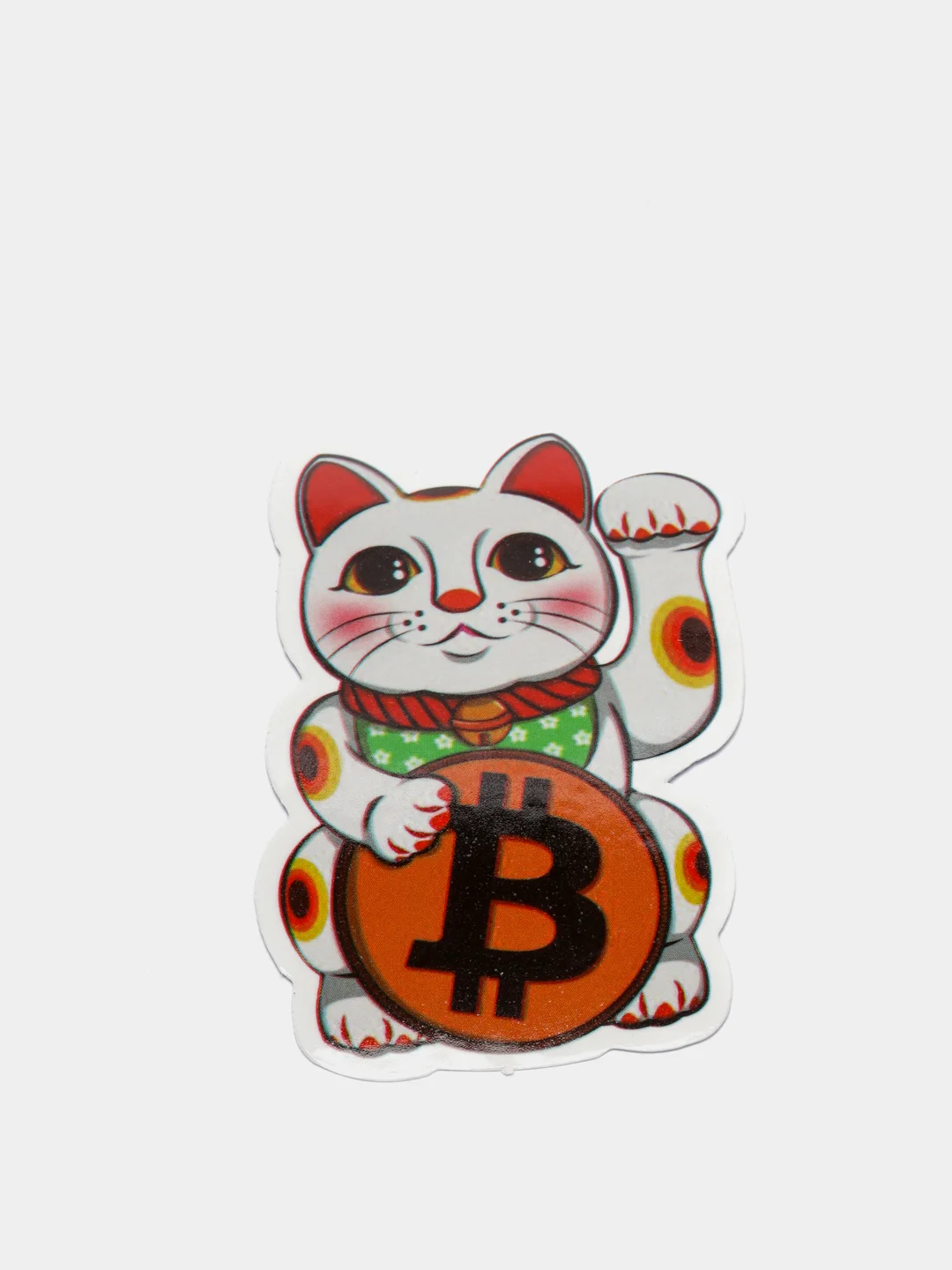 Пастельно-коралловый стикеры, наклейки - Биткоин