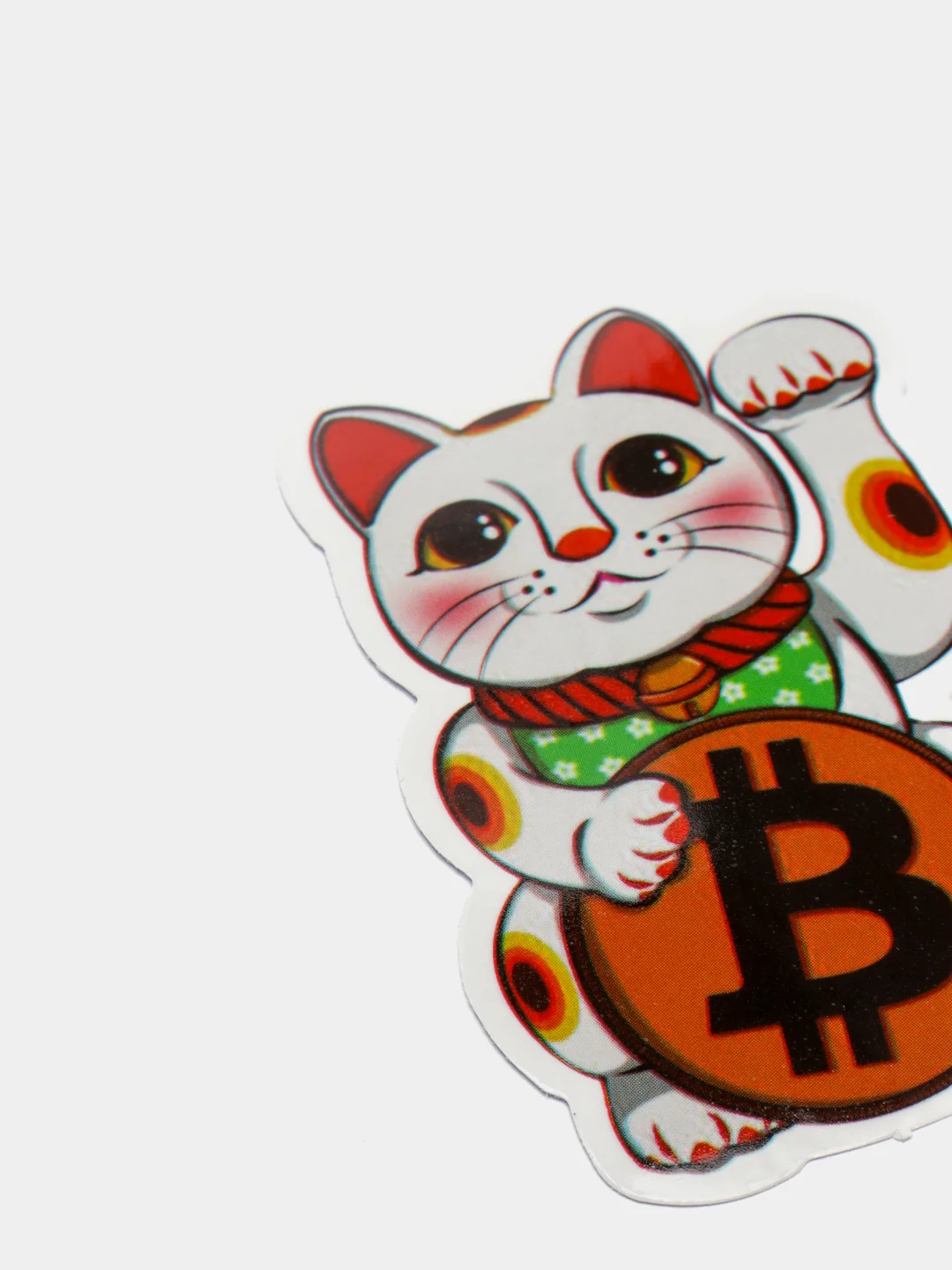 Пастельно-коралловый стикеры, наклейки - Биткоин