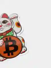 Пастельно-коралловый стикеры, наклейки - Биткоин