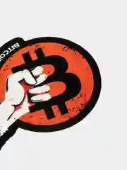Небесно-голубой стикеры, наклейки - Биткоин