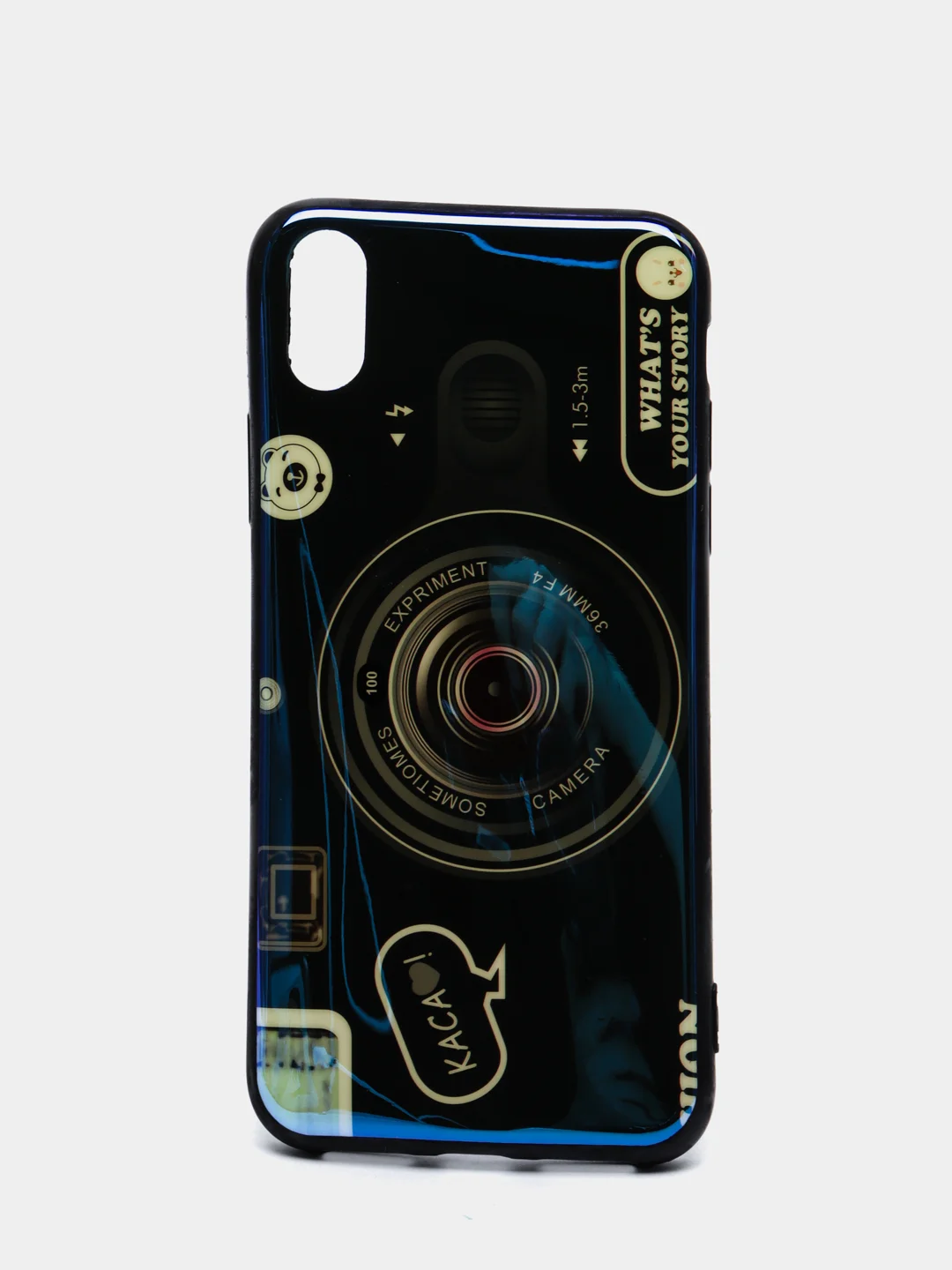 Синий чехол для телефона камера + кроштейн для iPhone 12, 11, XR, 7/8/SE, 6/6S