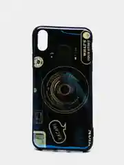 Синий чехол для телефона камера + кроштейн  для iPhone 12, 11, XR,  7/8/SE, 6/6S