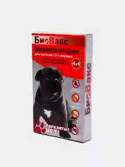 Капли на холку для щенков Биовакс, антипаразитарные, от блох и клещей, 2 ампулы-пипетки