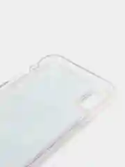 Лавандовый чехол iPhone X / Xs силиконовый переливающийся жидкий с блестками