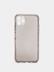 Чехол-накладка iPhone 11 Pro Max, прозрачный, затемнённый, силиконовый