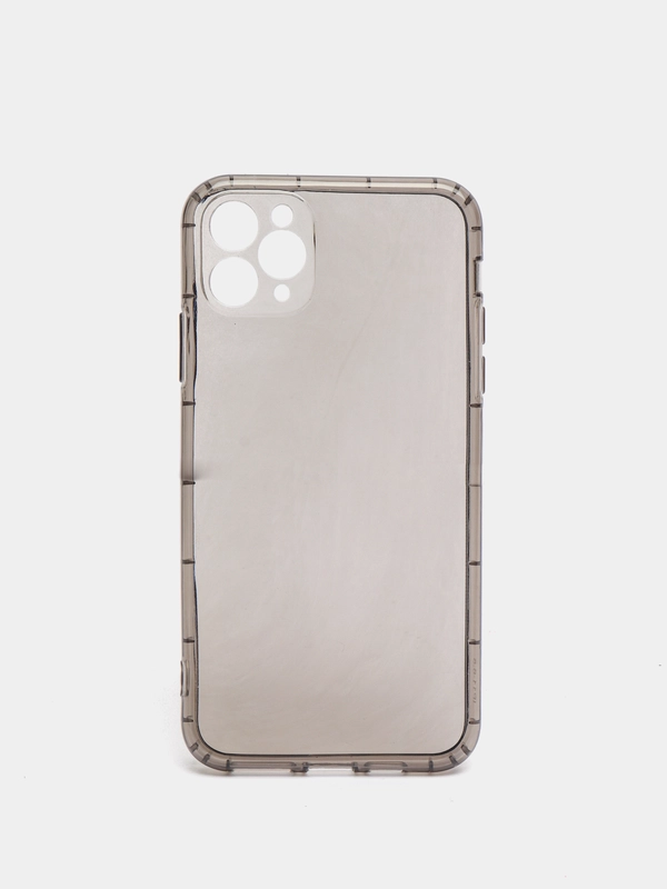 Чехол-накладка iPhone 11 Pro Max, прозрачный, затемнённый, силиконовый