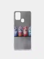 Серый чехол Samsung Galaxy A21s, Самсунг Галакси А21с силиконовый с рисунком