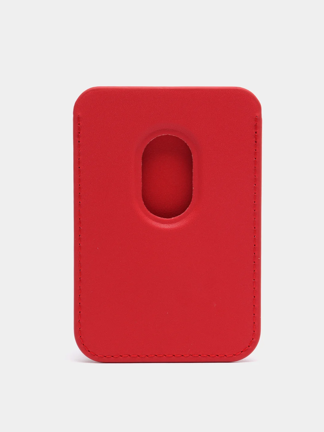 Красный картхолдер на магнитах MagSafe Leather Wallet iPhone