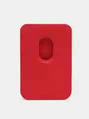 Красный картхолдер на магнитах MagSafe Leather Wallet iPhone