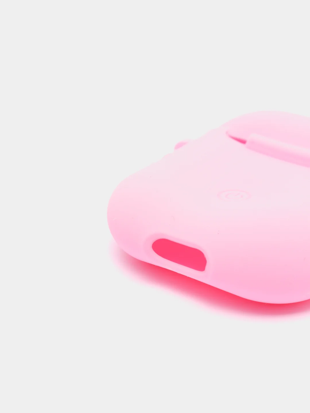 Розовый силиконовый чехол для беспроводных наушников AirPods 1, AirPods 2