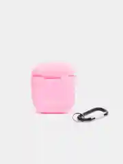 Розовый силиконовый чехол для беспроводных наушников AirPods 1, AirPods 2