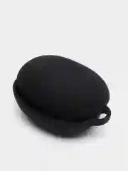 Черный чехол на Realme Buds Q для беспроводных наушников силиконовый КАРТОФАН матовый soft-touch