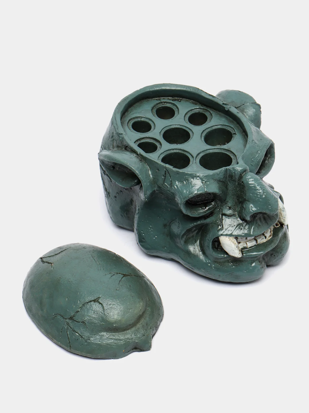 Бирюзовый подставка под тату колпачки с краской Skull