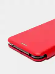Красный чехол книжка на Huawei Y7 2019, Хуавей У7 2019