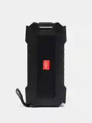 Черный портативная колонка АО-102, FM-радио, фонарь