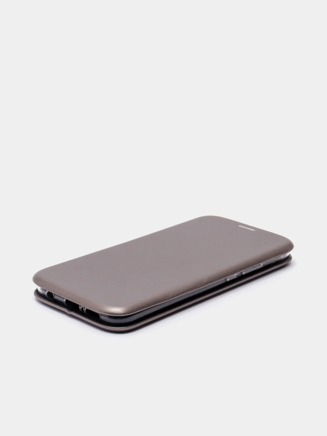Серебряный чехол-книжка на Huawei P20 Lite 2018, Хуавей П20 Лайт 2018