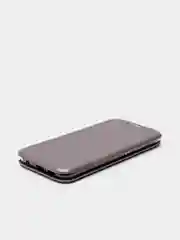 Серебряный чехол-книжка на Huawei P20 Lite 2018, Хуавей П20 Лайт 2018