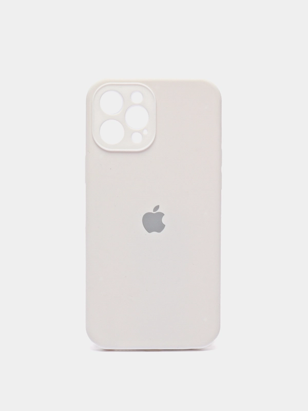 Чехол Silicone Case для iPhone 12 Pro Max с логотипом закрытый низ