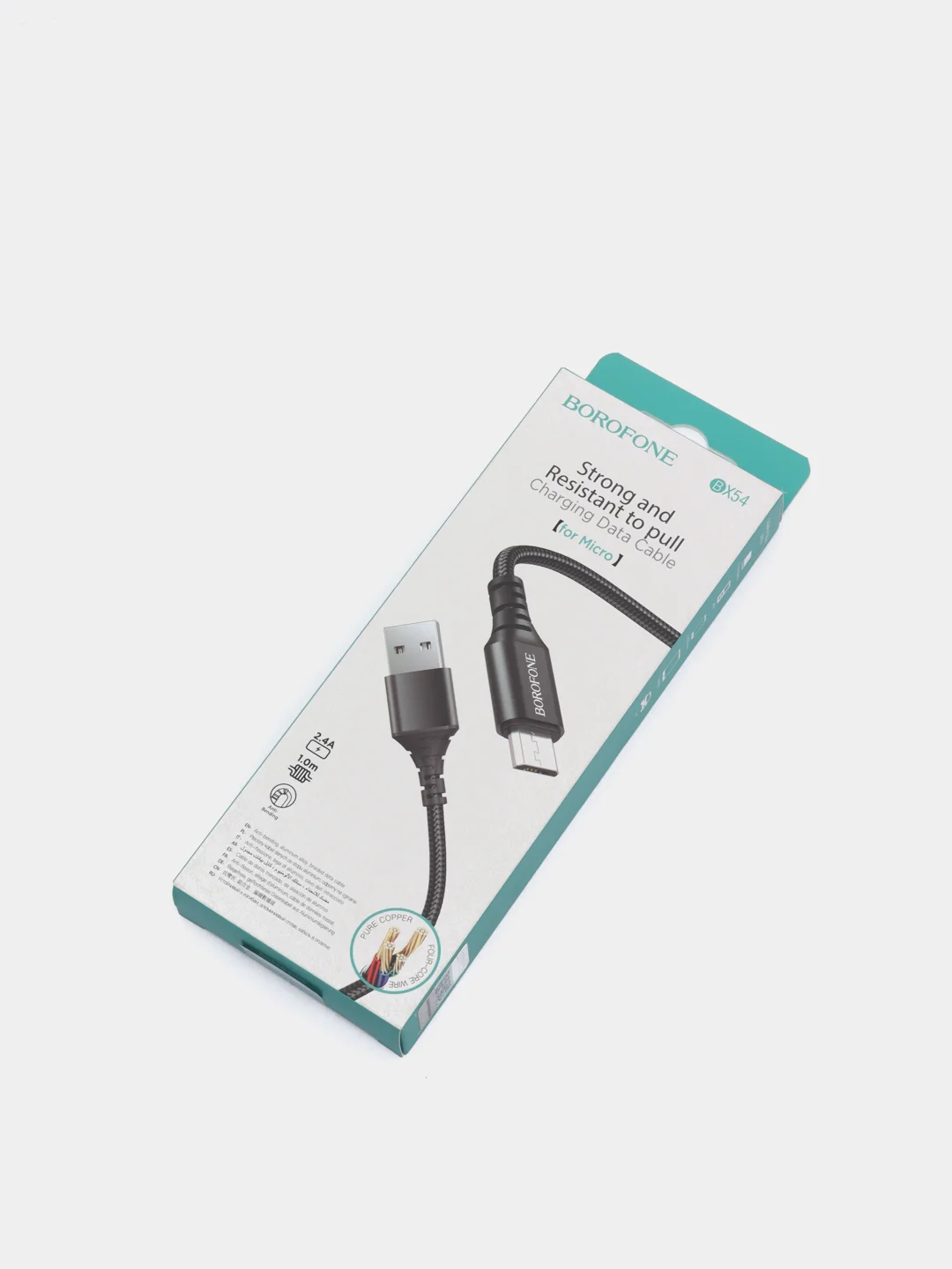 Черный кабель для зарядки Android и Apple iPhone BOROFONE BX54 (1m, Micro-USB/Type-C/Lightning)
