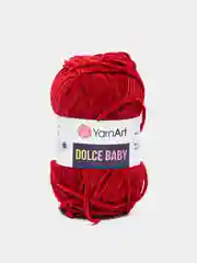 Бордовый пряжа плюшевая YarnArt "Dolce Baby", 100% микрополиэстер, 50 г, 85 м