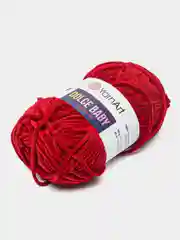 Бордовый пряжа плюшевая YarnArt "Dolce Baby", 100% микрополиэстер, 50 г, 85 м