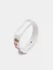 Белый силиконовый ремешок с принтом для Xiaomi Mi Band 7 / 3 / 4 / 5 / 6