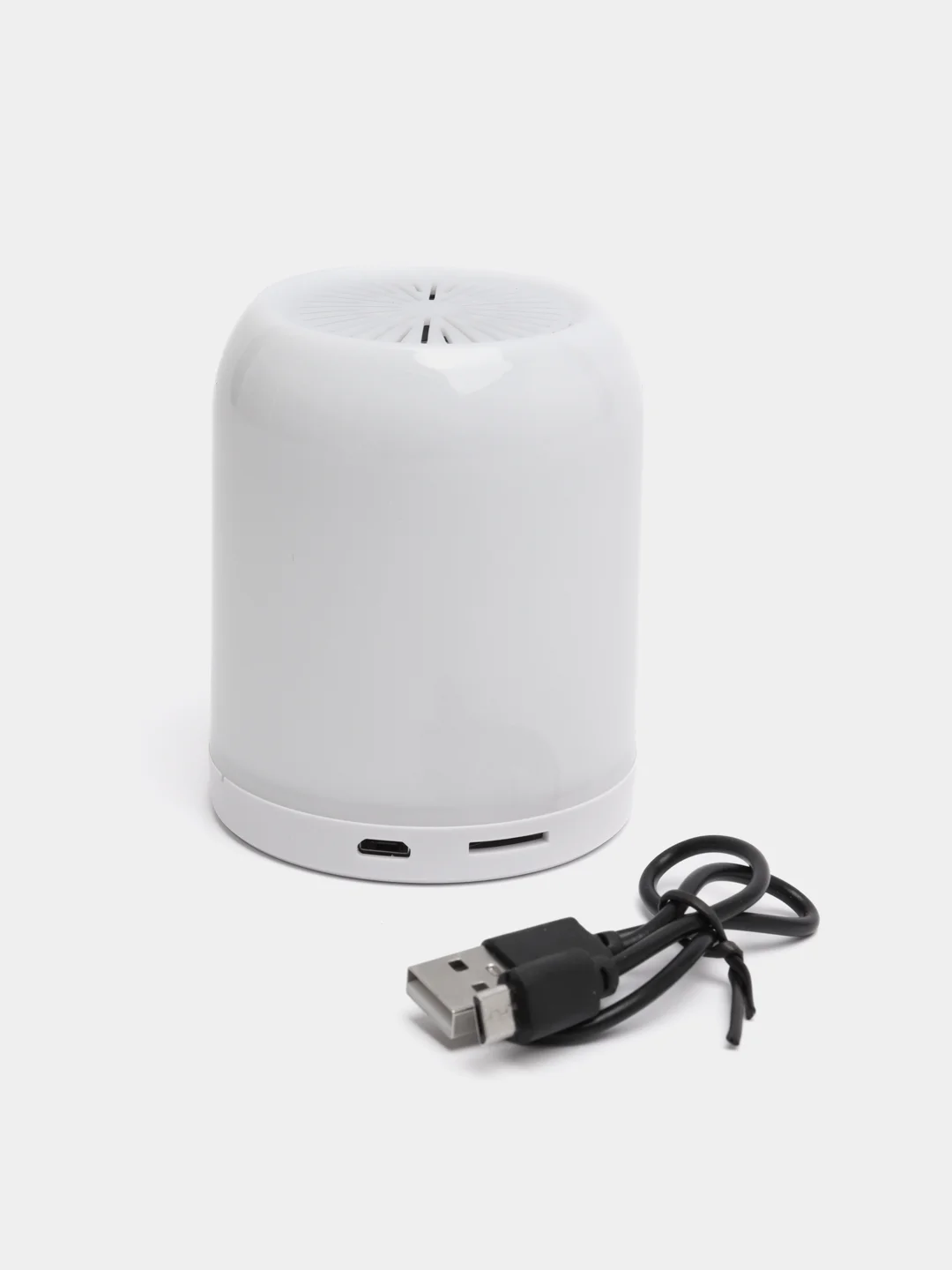 Белый беспроводной портативный Bluetooth-динамик, мини-плеер SPEAKER WIRELESS LED Model: A1