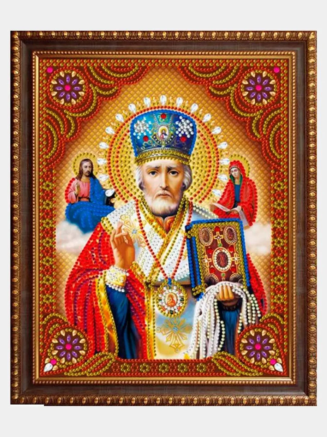 Алый алмазная мозаика "Иконы", 27 х 33 см, на подрамнике