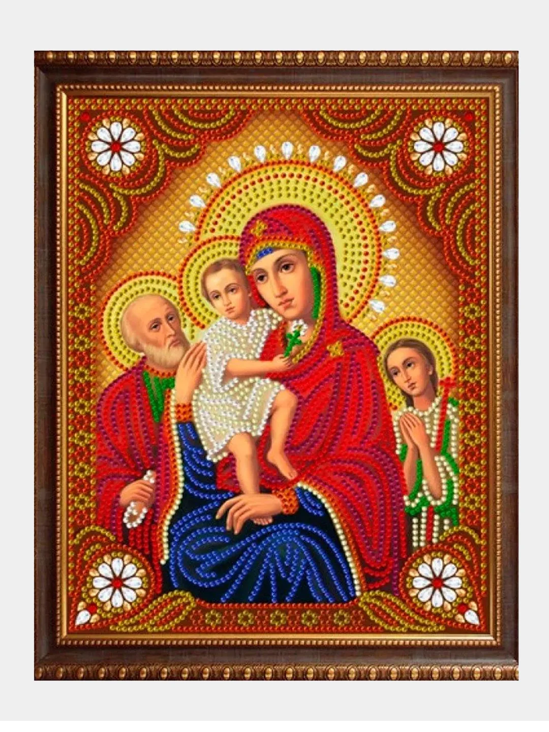 Коричневый алмазная мозаика "Иконы", 27 х 33 см, на подрамнике