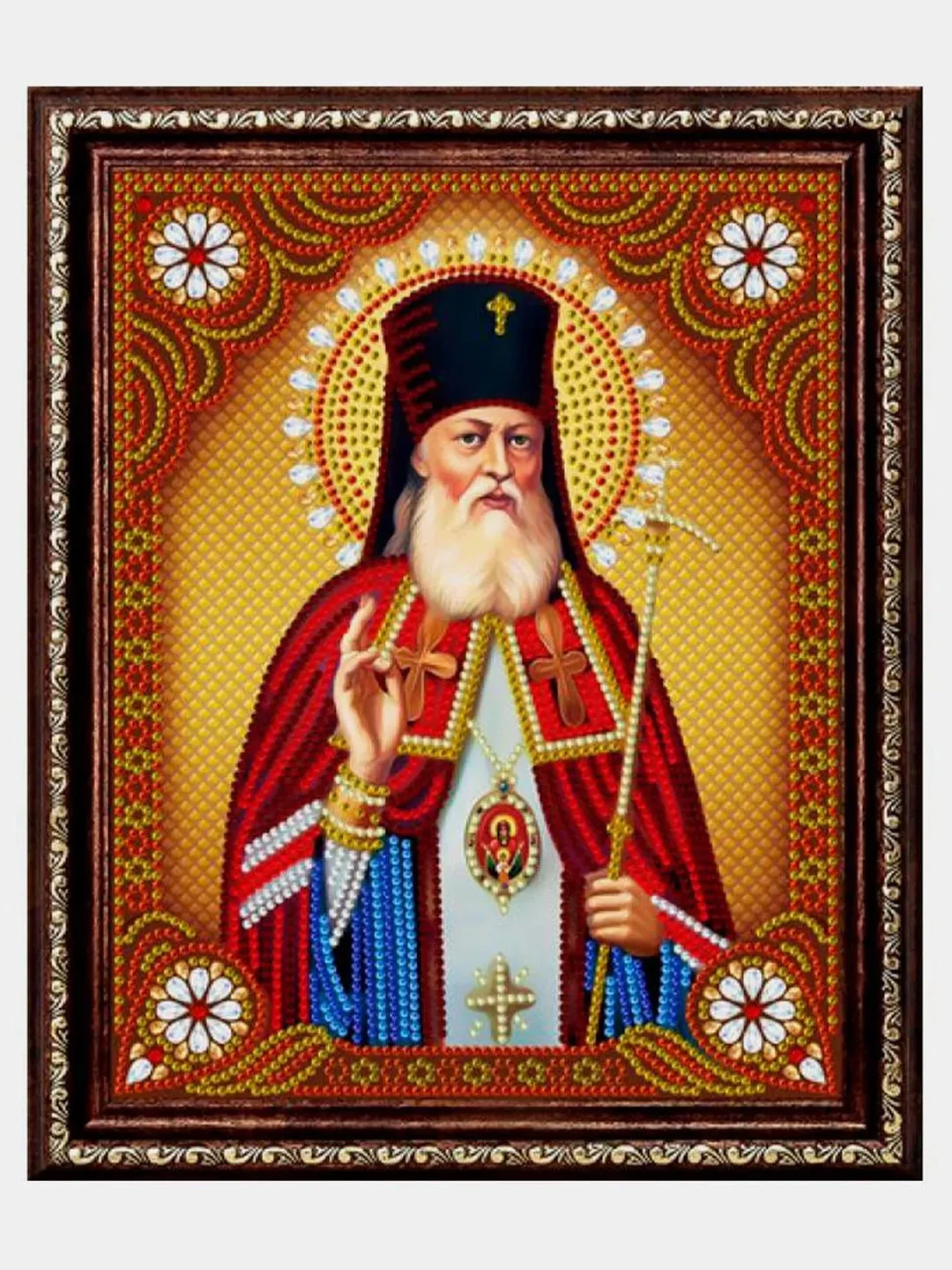 Белый алмазная мозаика "Иконы", 27 х 33 см, на подрамнике