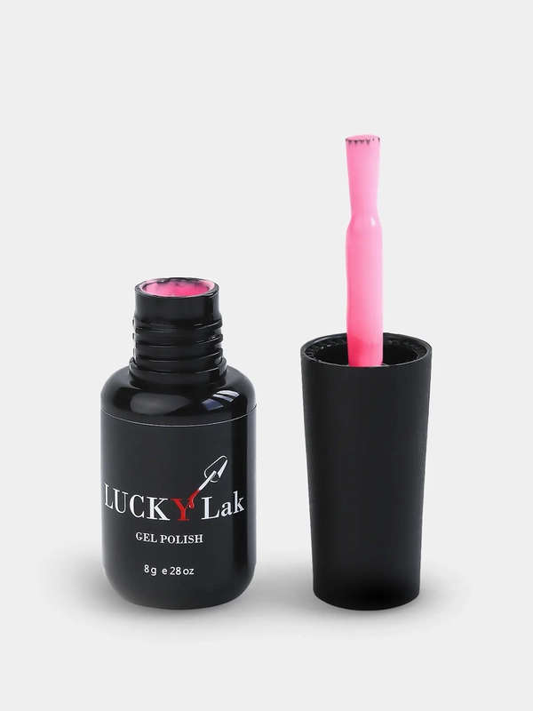 Гель-лак, гель лак для ногтей LuckyLak FL №053, 8g розовый френч яркий для маникюра