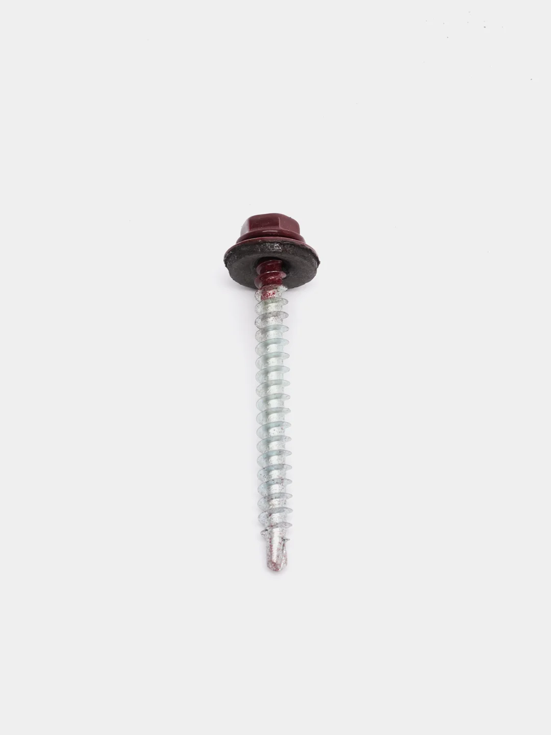 Кровельные саморезы со сверлом 4,8 х 51, RAL3005 - красное вино, 100 штук