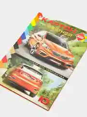 Багровый картон цветной А4, мелованный, 10 л