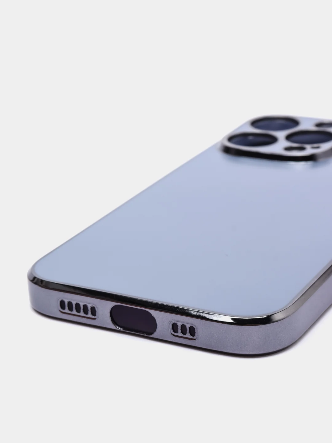 Синий меланж чехол для iPhone 13 Pro Max силиконовый айфон про макс