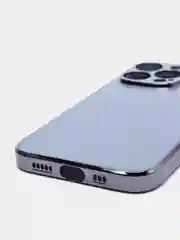 Синий меланж чехол для iPhone 13 Pro Max силиконовый айфон про макс