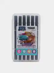Набор маркеров для скетчинга TERSO BLACK Forest, 12 цветов