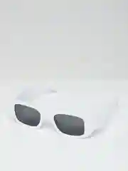 Белый очки солнцезащитные прямоугольные с широкой дужкой