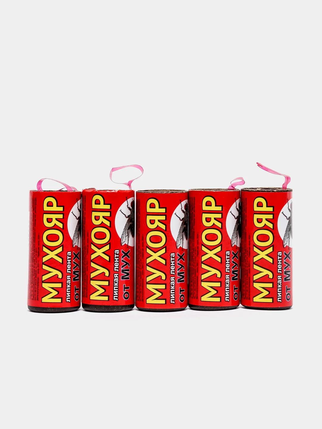 5 шт, липкая лента от мух Мухояр, липучка