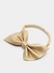 Алый повязка для волос с кожаным бантиком, для девочки