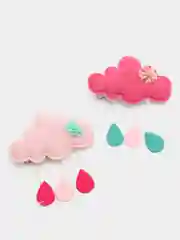 Розовый заколка-брошь ТУЧКА ДЛЯ ДЕВОЧКИ