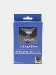 Черный адаптер HDMI to VGA конвертер