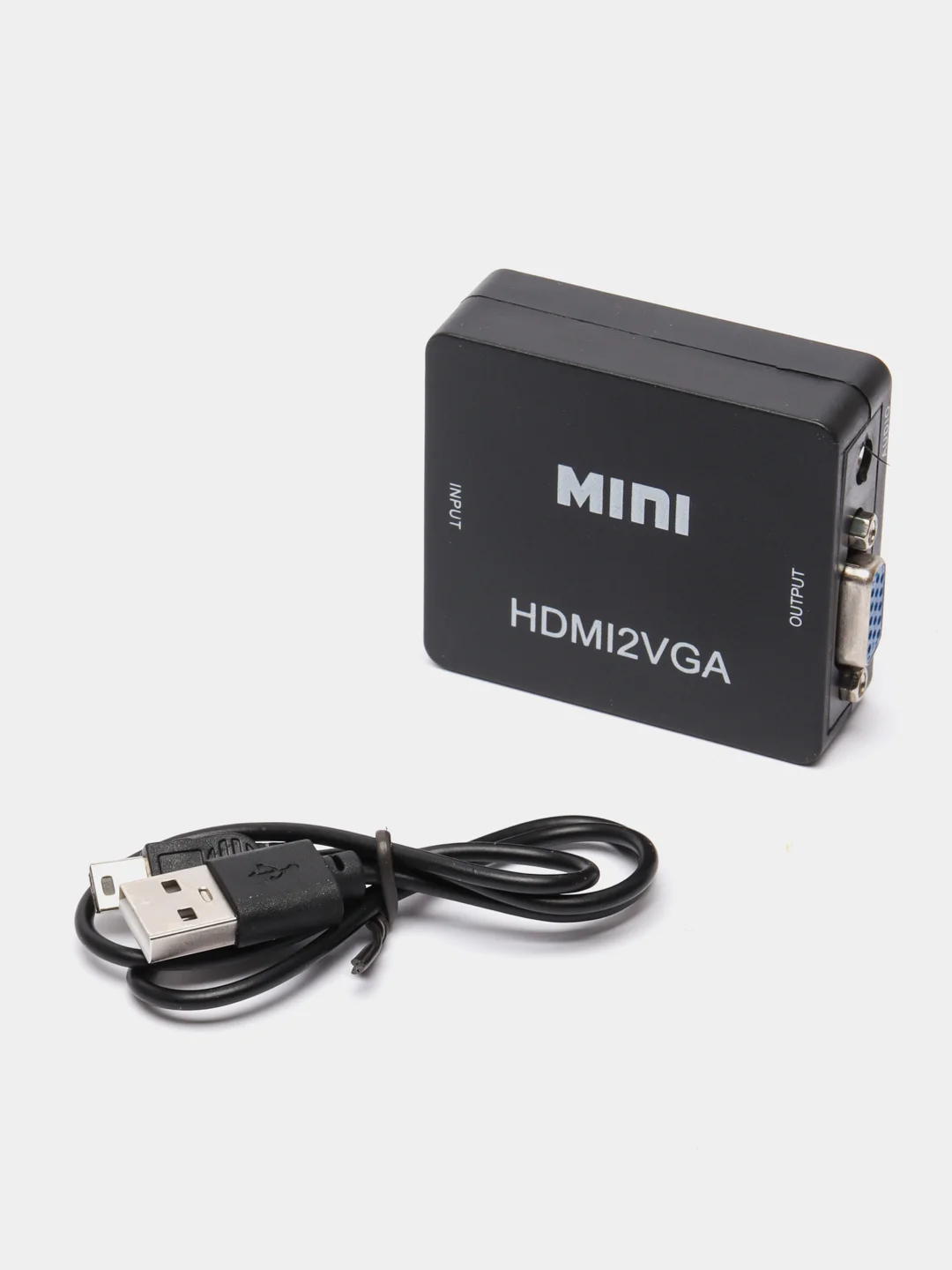 Черный адаптер HDMI to VGA конвертер