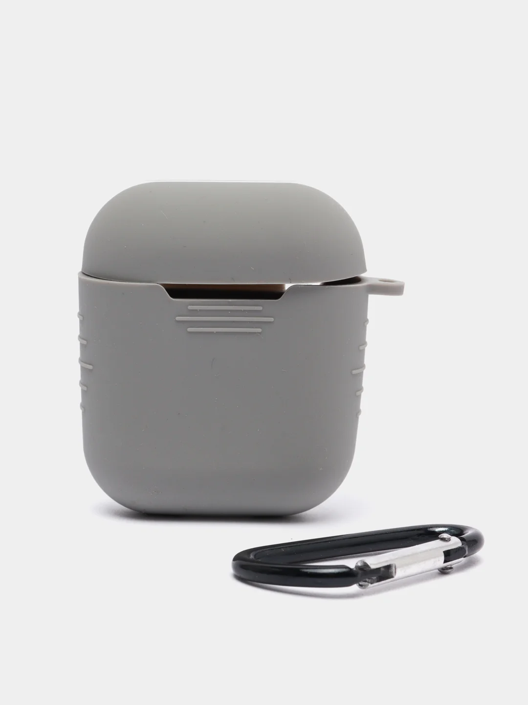 Серый силиконовый чехол для беспроводных наушников AirPods 1, AirPods 2