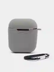 Серый силиконовый чехол для беспроводных наушников AirPods 1, AirPods 2