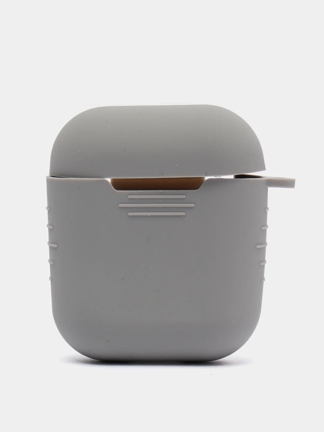 Серый силиконовый чехол для беспроводных наушников AirPods 1, AirPods 2