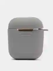 Серый силиконовый чехол для беспроводных наушников AirPods 1, AirPods 2