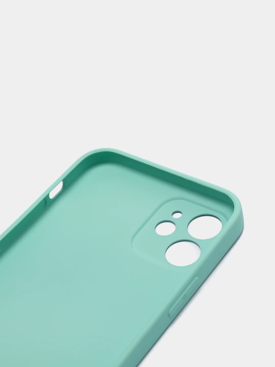 Тёмно-бирюзовый силиконовый чехол для iPhone 12, со стеклянной панелью