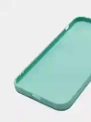 Тёмно-бирюзовый силиконовый чехол для iPhone 12, со стеклянной панелью
