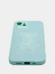 Тёмно-бирюзовый силиконовый чехол для iPhone 12, со стеклянной панелью